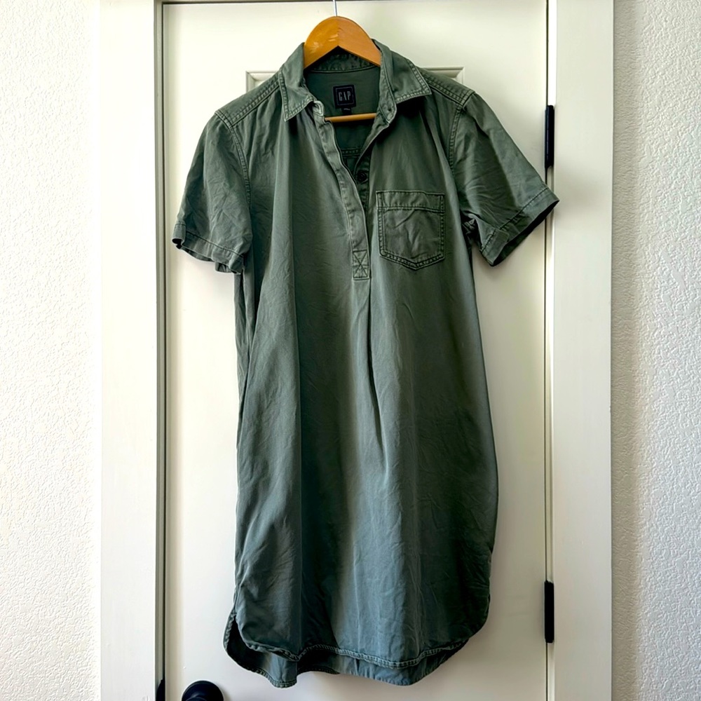 GAP army-green military dress